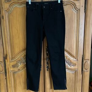 Talbots Black Ankle Slim Pants with Zip Detail